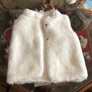 Faux Fur little white vest.